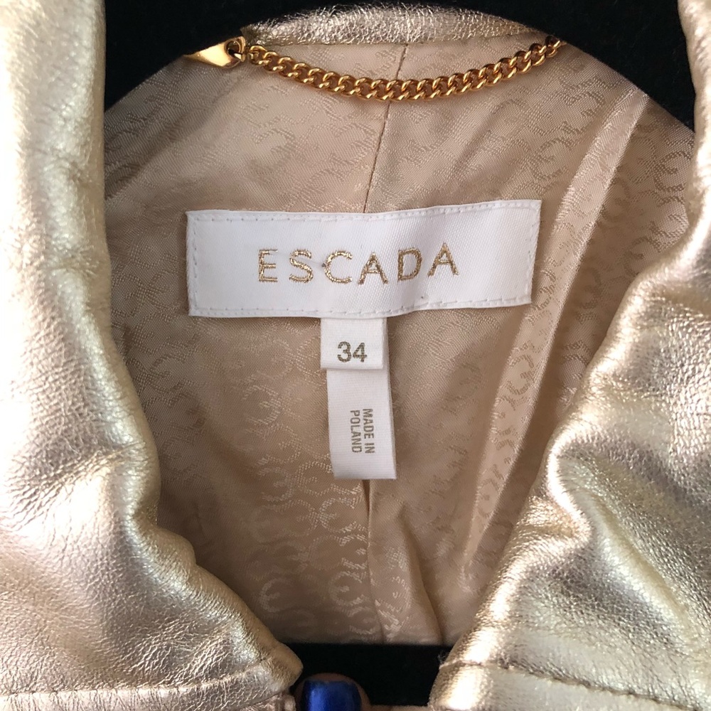 ✨HP✨Gold Escada Jacket 34 - Picture 2 of 8